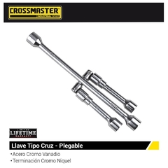 Llave Tipo Cruz Plegable Crossmaster Bocas (17-19-21-23 Mm) 9966610 - 356 Mm - 14" - comprar online