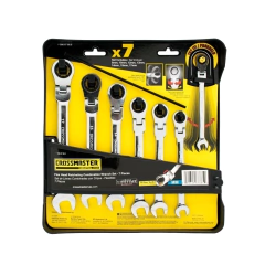 Set De Llaves Combinadas Crossmaster Con Crique Articuladas 9966788.5 - 7 Piezas Milimetros