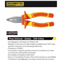 Pinza Universal Aislada Crossmaster 1000 Volts 9969848 - 8" - comprar online