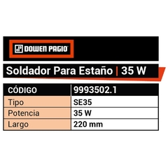 Soldador De Estaño Tipo Lapiz Dowen Pagio 9993502.1 - 35 Watts - FERRENET - Ferreterias Industriales