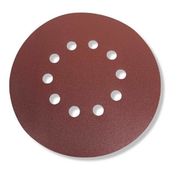 Disco De Lija Con Velcro Para Lijadora Alisadora Barovo Dlvs-1120 225 Mm Grano 120 - 10 Agujeros
