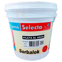 Pintura Para Piletas Sorbalok Al Agua 4 Lts. Celeste