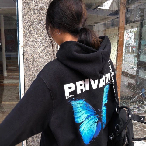 Buzo Hoodie Private Negro