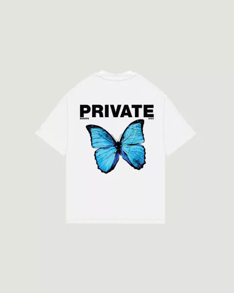 Remera Private Butterfly Blanca