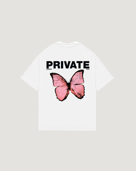 Remera Private Butterfly Blanca