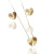 Conjunto Coração plissado Banhado A Ouro 18K corrente 45 cm - comprar online