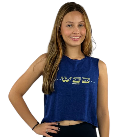 Regata Cropped Wod Azul