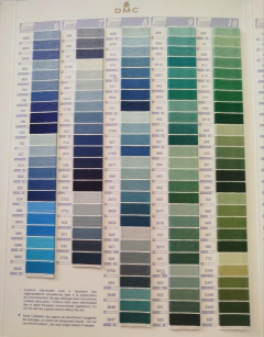 Carta de colores para bordado DMC en internet