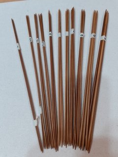 AGUJAS BAMBU DOBLE PUNTA 35 x 4