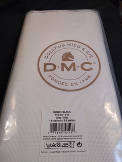 TELA AIDA DMC 14 blanca y color x mt