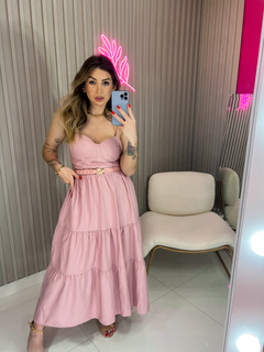 Cinto inspiração celline couro (rose) - loja online
