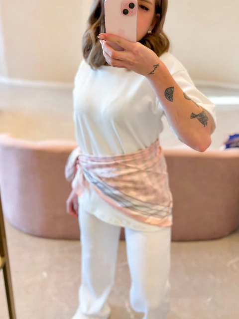 Lenço cetim 90x90 (rosa florzinha/cinza) - comprar online