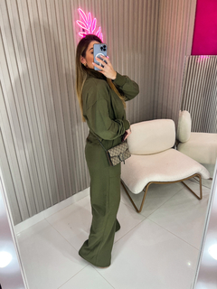 Cropped MOLETOM Manuella (verde militar) - loja online