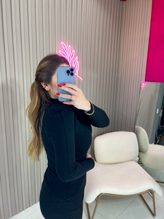Blusa termica zarah manga longa forro veludo (preta) - comprar online