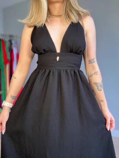 Imagem do Vestido Victoria crepe marrante (preto)