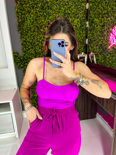 CROPPED retro ALCINHA (fucsia) - Jordanna Galia Store