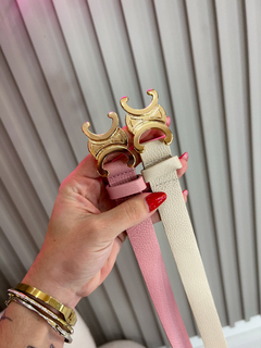 Cinto inspiração celline couro (rose)