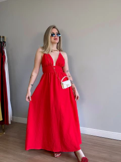 Vestido Victoria crepe marrante (vermelho) na internet