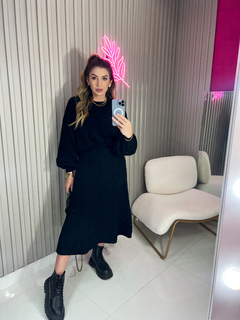 Conjunto Sott tricot mousse (preto) - Jordanna Galia Store
