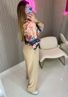 CALÇA LARA - crepe duna - (nude) - loja online