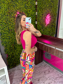 Cropped Regata Bru canelado (pink) - Jordanna Galia Store