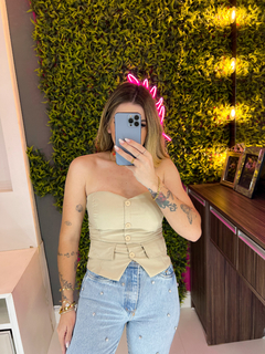 Imagem do CROPPED tomara que caia viscose (nude)