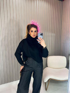 CROPPED TRICOT MODAL INSPIRED ZARA (preto). - Jordanna Galia Store