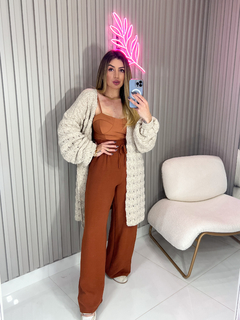 Cardigan Melissa tricot mousse (off mescla) - Jordanna Galia Store