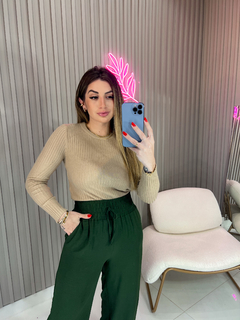 Imagem do Blusa/cropped cacharrel segunda pele tricot modal premium (nude)