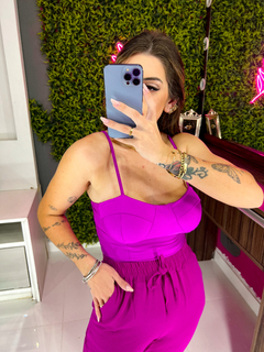 CROPPED retro ALCINHA (fucsia) na internet