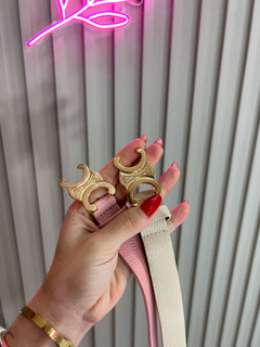 Cinto inspiração celline couro (rose)