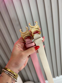 Cinto inspiração celline couro (nude)