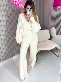 CONJUNTO Carolina - tricot modal premium (off white)) - Jordanna Galia Store