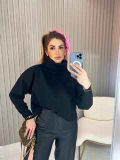 CROPPED TRICOT MODAL INSPIRED ZARA (preto).