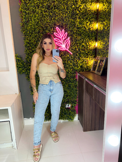 CROPPED tomara que caia viscose (nude)