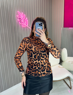 Blusa BASIC tule (animal print) - Jordanna Galia Store