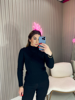 Blusa termica zarah manga longa forro veludo (preta) - comprar online