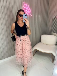 SAIA Charlotte tule poá (rosa) - comprar online