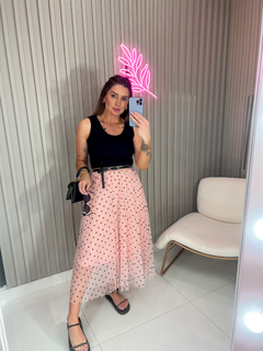 SAIA Charlotte tule poá (rosa) na internet