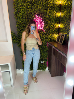 CROPPED tomara que caia viscose (nude) na internet