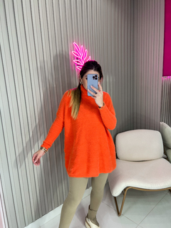 BLUSA/PONCHO Mylena TRICOT angorá (laranja) na internet
