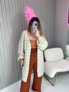 Imagem do Cardigan Melissa tricot mousse (off mescla)