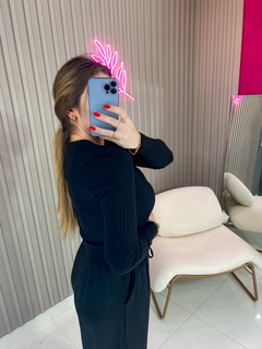 Blusa/cropped cacharrel segunda pele tricot modal premium (preto) - comprar online