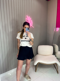 SAIA/short plissado (preto)