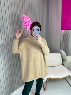 BLUSA/PONCHO Mylena TRICOT angorá (nude) - comprar online