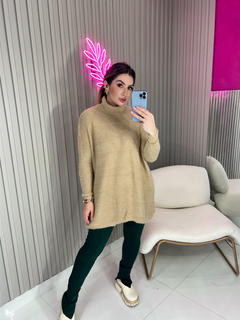 BLUSA/PONCHO Mylena TRICOT angorá (nude) - comprar online