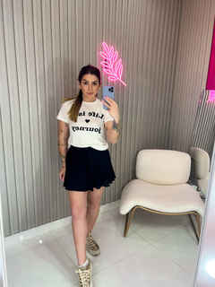 SAIA/short plissado (preto) - Jordanna Galia Store