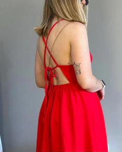 Imagem do Vestido Victoria crepe marrante (vermelho)