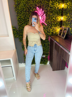 CROPPED tomara que caia viscose (nude) - loja online