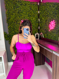 CROPPED retro ALCINHA (fucsia)